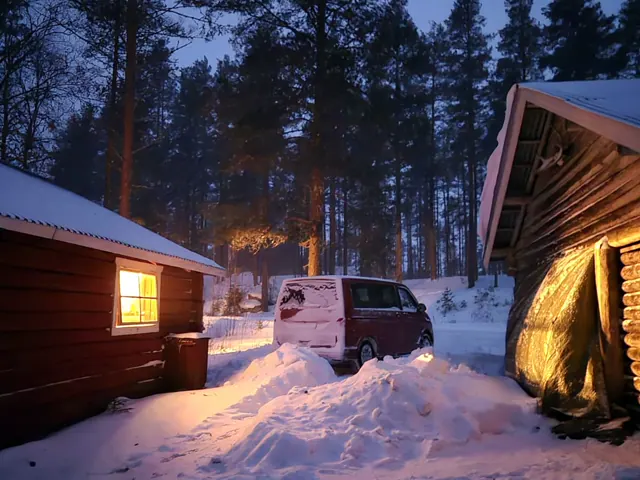 Vinterlandskap vid Hideaway