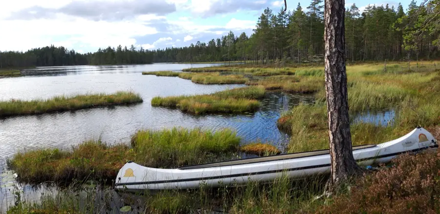 Lake and landscape near the cabin